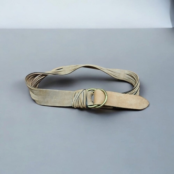 Women's leather belt Brown Size M/L - Picture 12 of 12